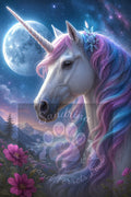 La licorne sous un éclat lunaire