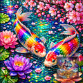 Carpes Koi arc en ciel