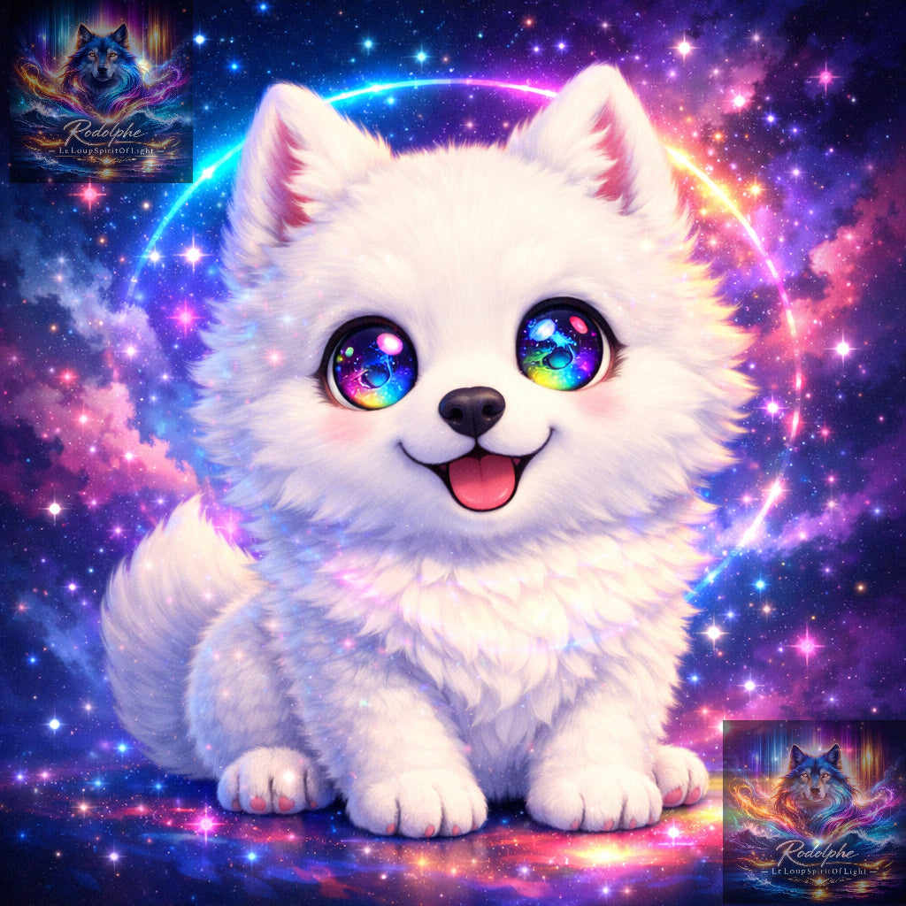 Bébé Samoyède Kawaii Galactique