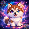 Bébé Husky Kawaii Galactique