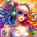 la fille aux couleurs de la musique