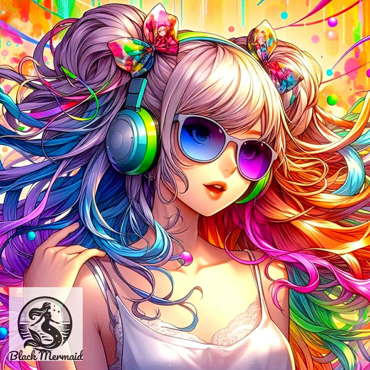 la fille aux couleurs de la musique