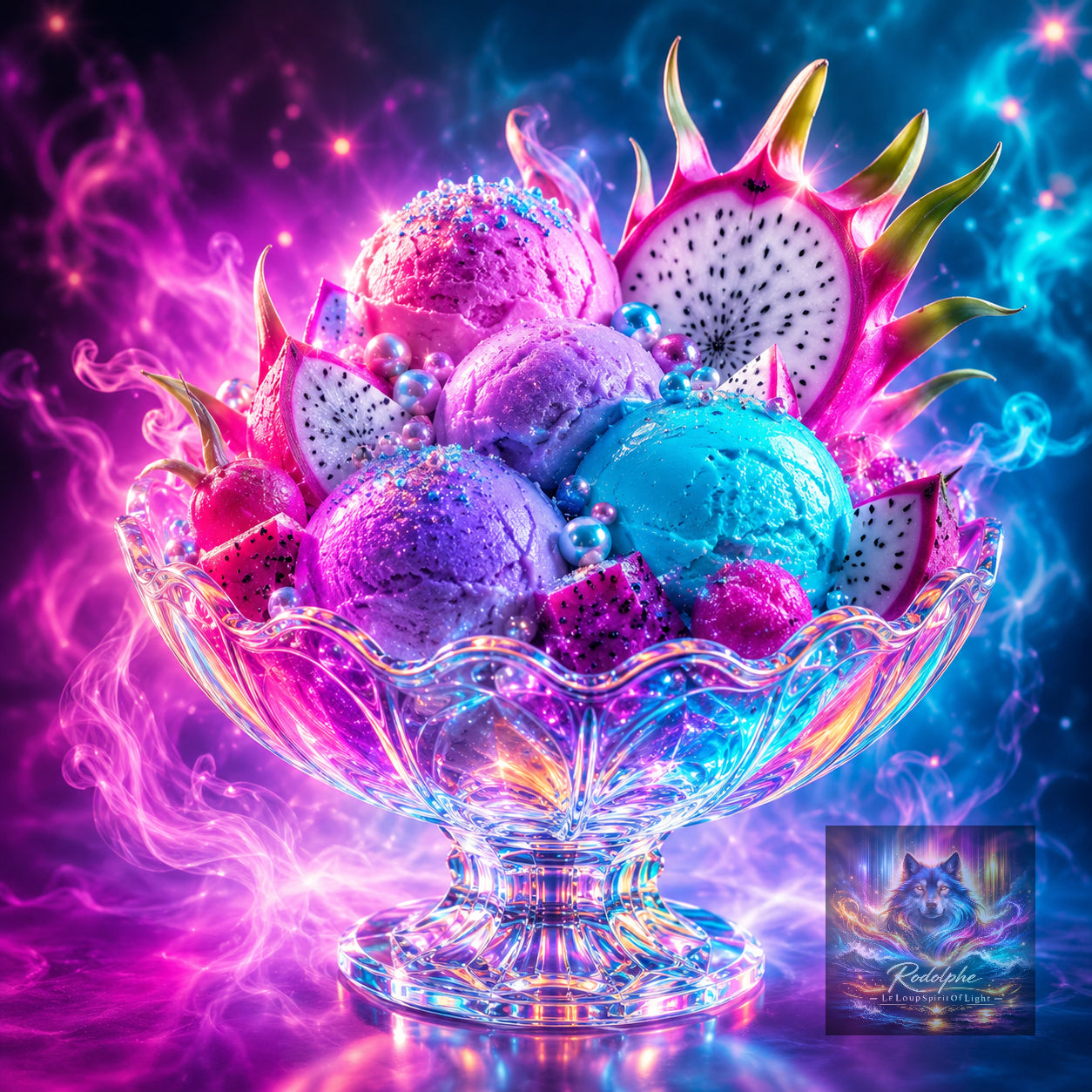 Sundae féérique au fruit exotique