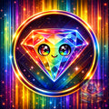 Diamant Kawai étincelant dans son cadre