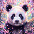 Panda sous les fleurs de cerisiers