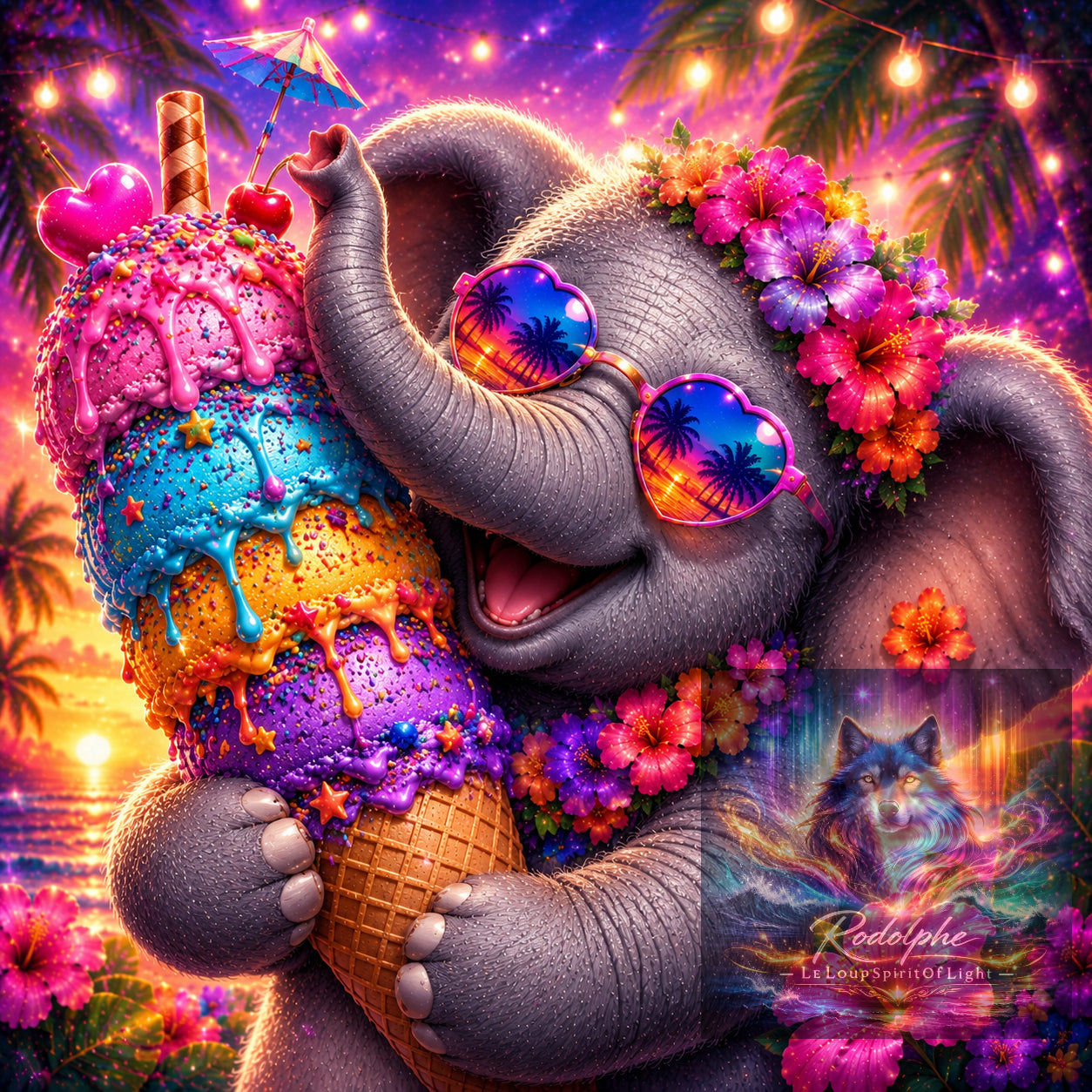 éléphant glace
