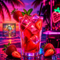 cocktail tropical au couché de soleil