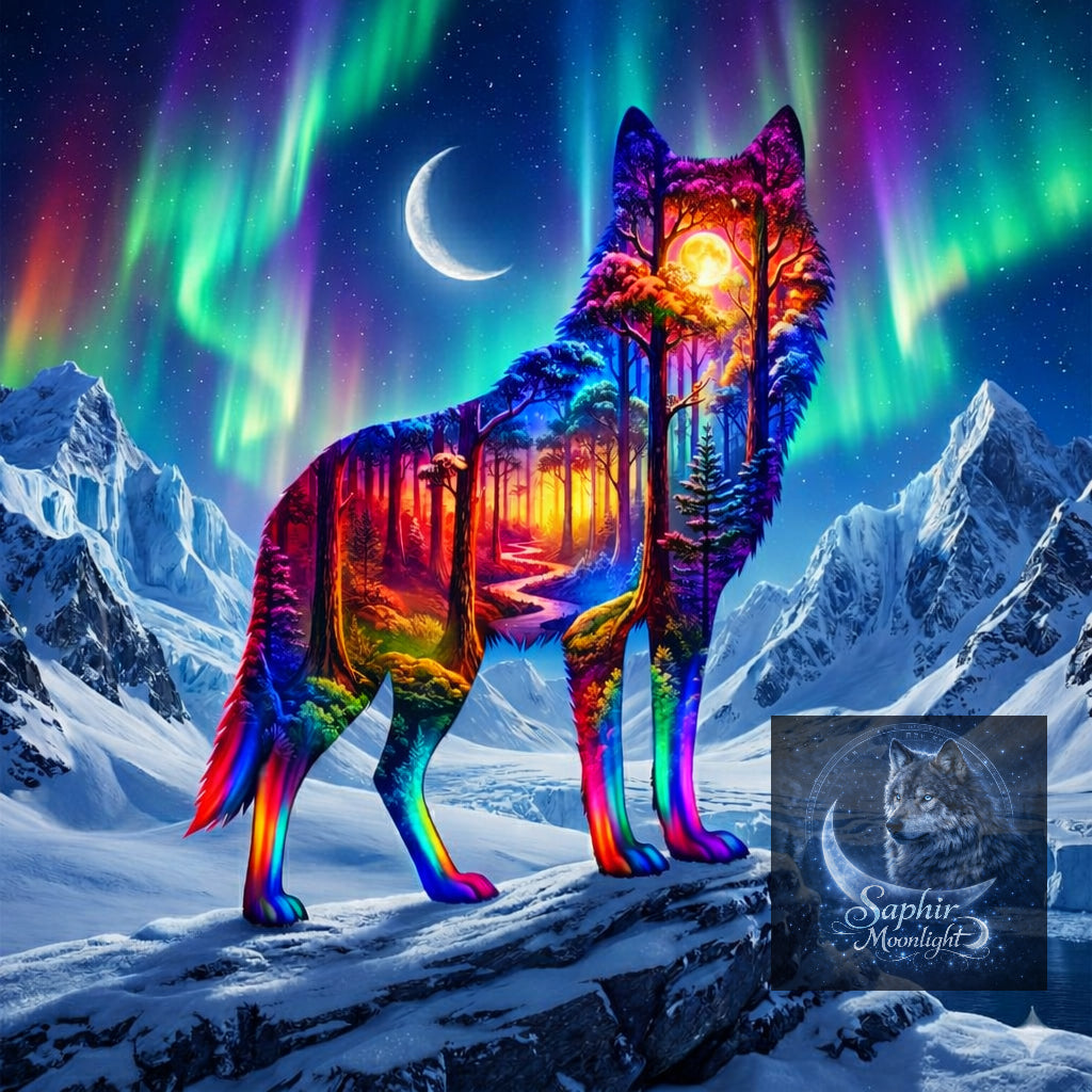 Le loup au coeur de la forêt magique
