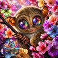 Tarsier aux fleurs de cerisiers